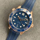 Golden Blue_Oujia Haima 300 Men's Automatic Mechanical Luminous Or Men's Watch Sports Diving Mks Dis