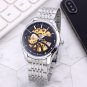 13_Automatic Mechanical Watch European Hippocampus Hollow Three-Needle Full-Function Mechanical Auto