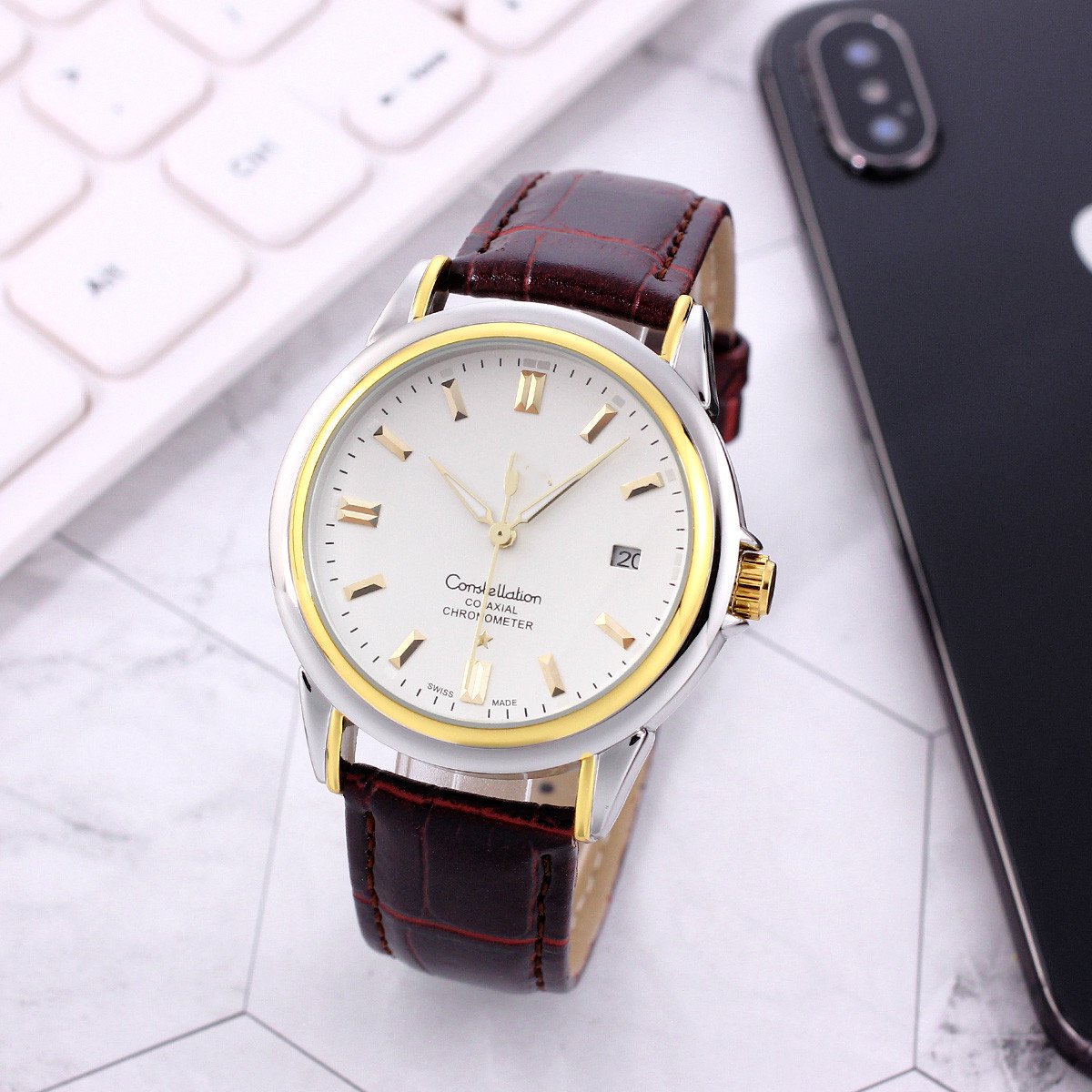 2_Automatic Mechanical Watch Fire Selling European Machinery Steel Band Watch