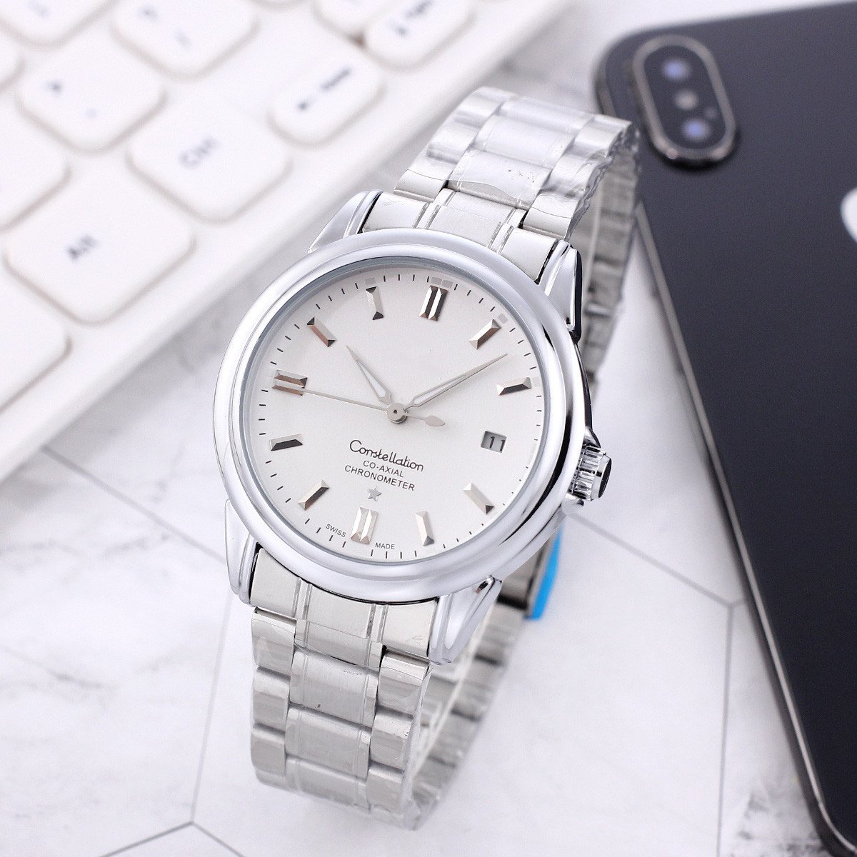 9_Automatic Mechanical Watch Fire Selling European Machinery Steel Band Watch