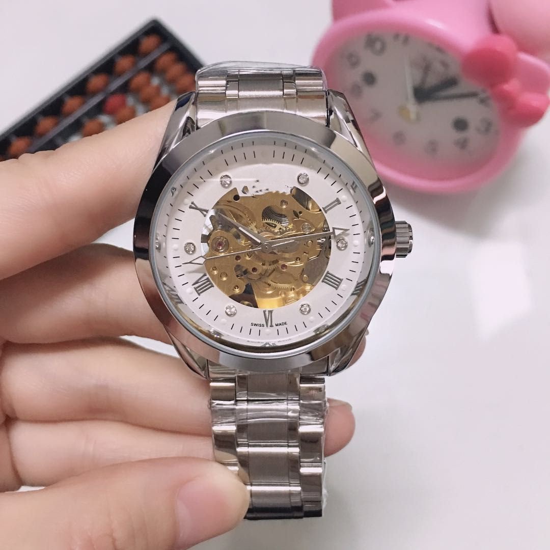 11_Automatic Mechanical Watch Large Flywheel 5 Pin Full Function Mechanical Brand Belt Watch