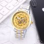 12_Automatic Mechanical Watch European Hippocampus Hollow Dial Men's Steel Band Mechanical Watch