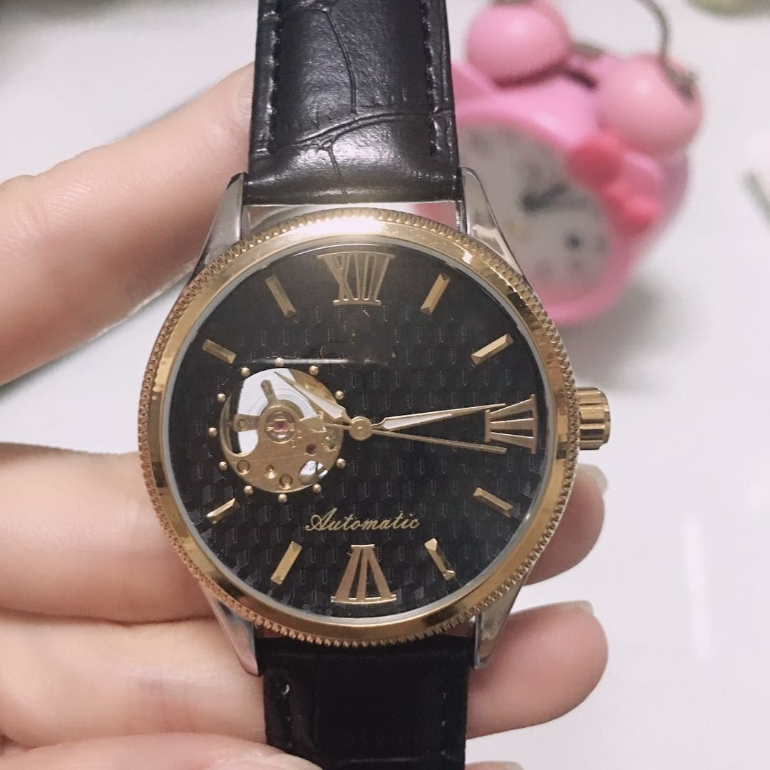3_Automatic Mechanical Watch European Men's Hollow Out Fashion Calendar