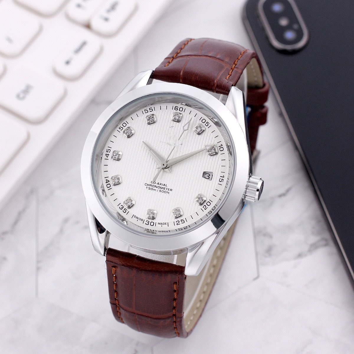 5_Automatic Mechanical Watch European Brand Flower Men's Mechanical Watch Trend Three-Pin