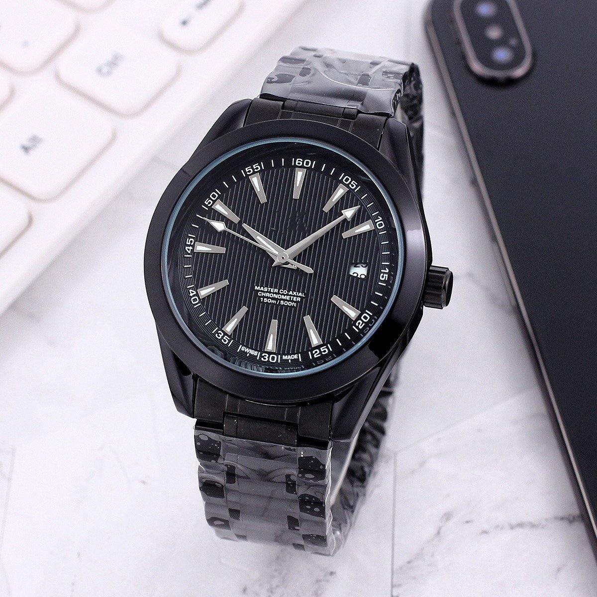 8_Automatic Mechanical Watch Oujia Haima Three-Pin Automatic Mechanical Watch Steel Band Watch