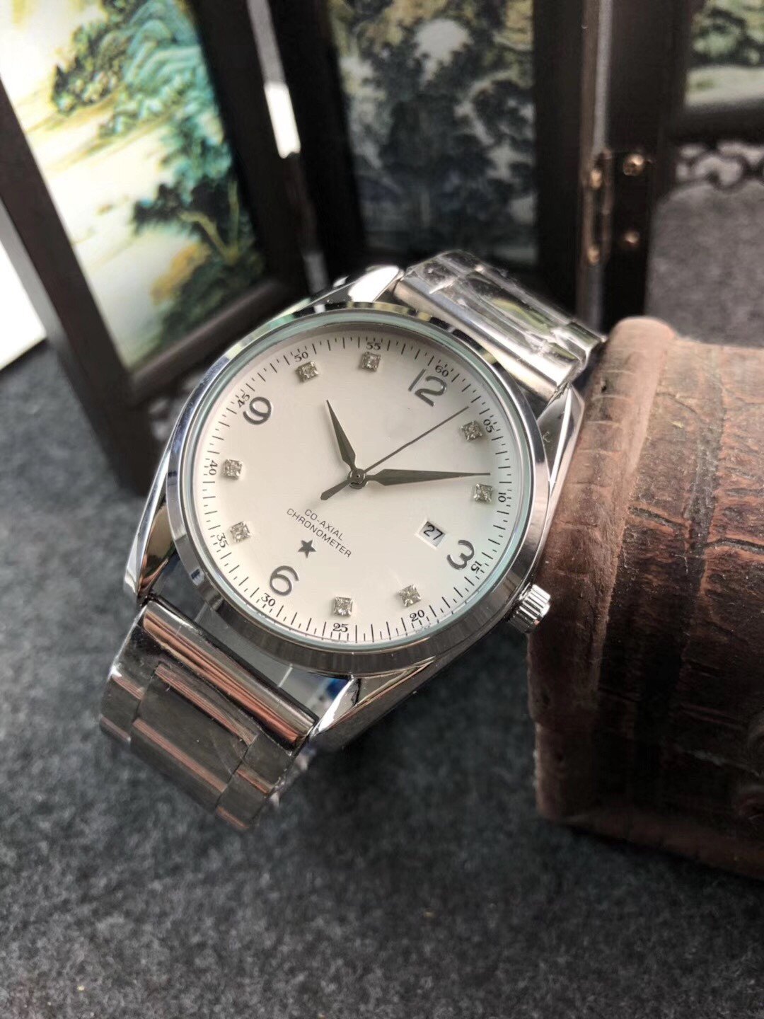 4_Quartz Watch Men's Three-Pin Quartz Watch Centennial Alloy Steel Case With Calendar Function Hot S