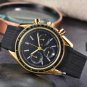 5_Quartz Watch Europa Six-Pin Tape Three-Eye Men's Sports Tape Timing 40Mm