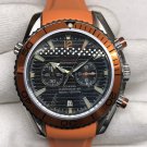 Orange Circle Black Face_Automatic Mechanical Watch European Hippocampus Five-Needle Orange Ring Aut