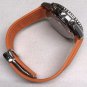 Orange Circle Black Face_Automatic Mechanical Watch European Hippocampus Five-Needle Orange Ring Aut