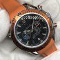 Orange Circle Black Face_Automatic Mechanical Watch European Hippocampus Five-Needle Orange Ring Aut