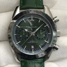 Green Butyl Black Eyes_Auto Mechanical Watch European Hippocampus Five-Needle Black Eye Automatic Me