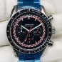 Black Red White Grid_Automatic Mechanical Watch European O Super Black Red White Automatic Machinery