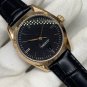 Famous Rose Gold And Black Skin 41_Automatic Mechanical Watch European Famous Rose Gold Black Leathe