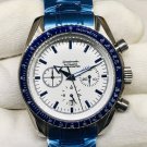 White Face Landing 41Mm_Auto Mechanical Watch Europa Six-Needle Blue Ring White Face Automatic Mecha