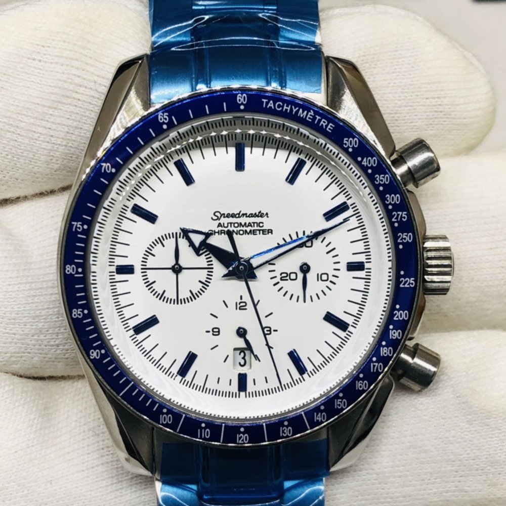 Seahorse Six-Needle White-Faced Basket 41Mm_Auto Mechanical Watch European Seahorse Six-Pin Basket L