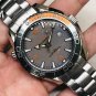 Gray Orange Ring Gray Surface Orange 41Mm_Automatic Mechanical Watch European Seahorse Three-Needle 