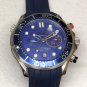 Galleon Red Eye Quartz Watch_Quartz Watch European Sailing Five Needle Red Blue Button Blue Red Eye 