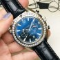 Black Sea Horse Skin_Automatic Mechanical Watch Oujia Haima Five-Pin Black Leather Automatic Mechani