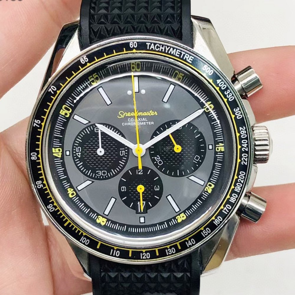 Racing Grey Tape_Quartz Watch Speedmaster Six-Pin Racing Gray Tape Quartz Watch Cl024 Mechanical Wat