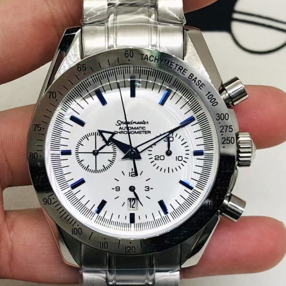 Haima Six-Pin White Face Blue Ding_Auto Mechanical Watch Oujia Haima Six-Pin White Face Landing Auto