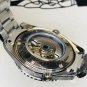 Haima Three Steel Belt_Automatic Mechanical Watch Oujia Haima Three-Needle Black Orange Automatic Me