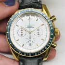 Golden Egg Eye Diced White_Quartz Watch Oujia Super Five-Pin Gray Plaid, Black Belt Quartz Watches W