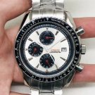 Super Six-Side Three-Eye Black White Ding Black Surface_Automatic Mechanical Watch Oujia Super Maste