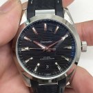 Sea Horse Three Needle Six Calendar Black Butyl_Automatic Mechanical Watch Oujia Haima Three Needle 