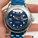 6 Calendar White Blue Circle_Mechanical Watch Oujia 007 Black James Bond Automatic Mechanical Watch 