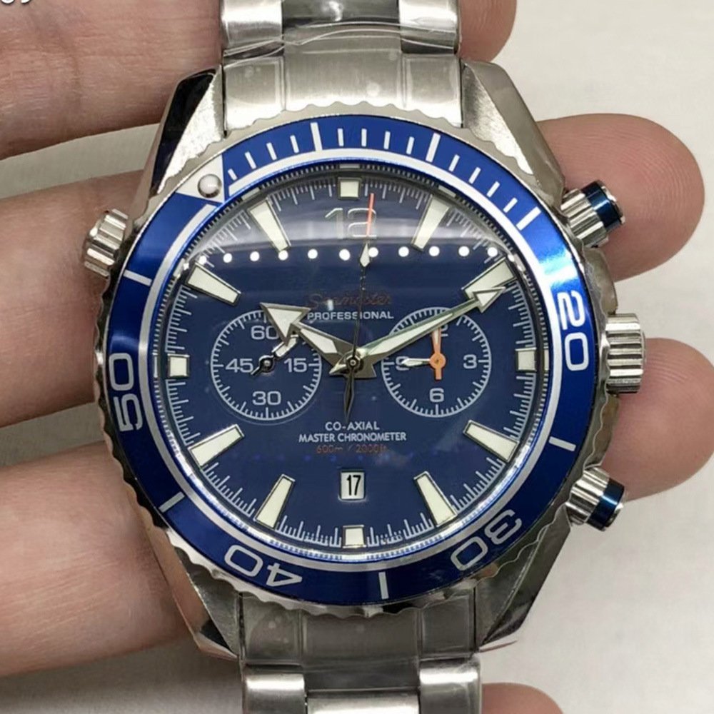 Lan Iron And Steel_Automatic Mechanical Watch Oujia Chaoba Five-Pin Blue Steel Automatic Mechanical 