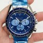 Egg Eye Blue Steel Belt_Quartz Watch Oujia Super Master Six-Pin Egg Eye Blue Steel Belt Quartz Watch