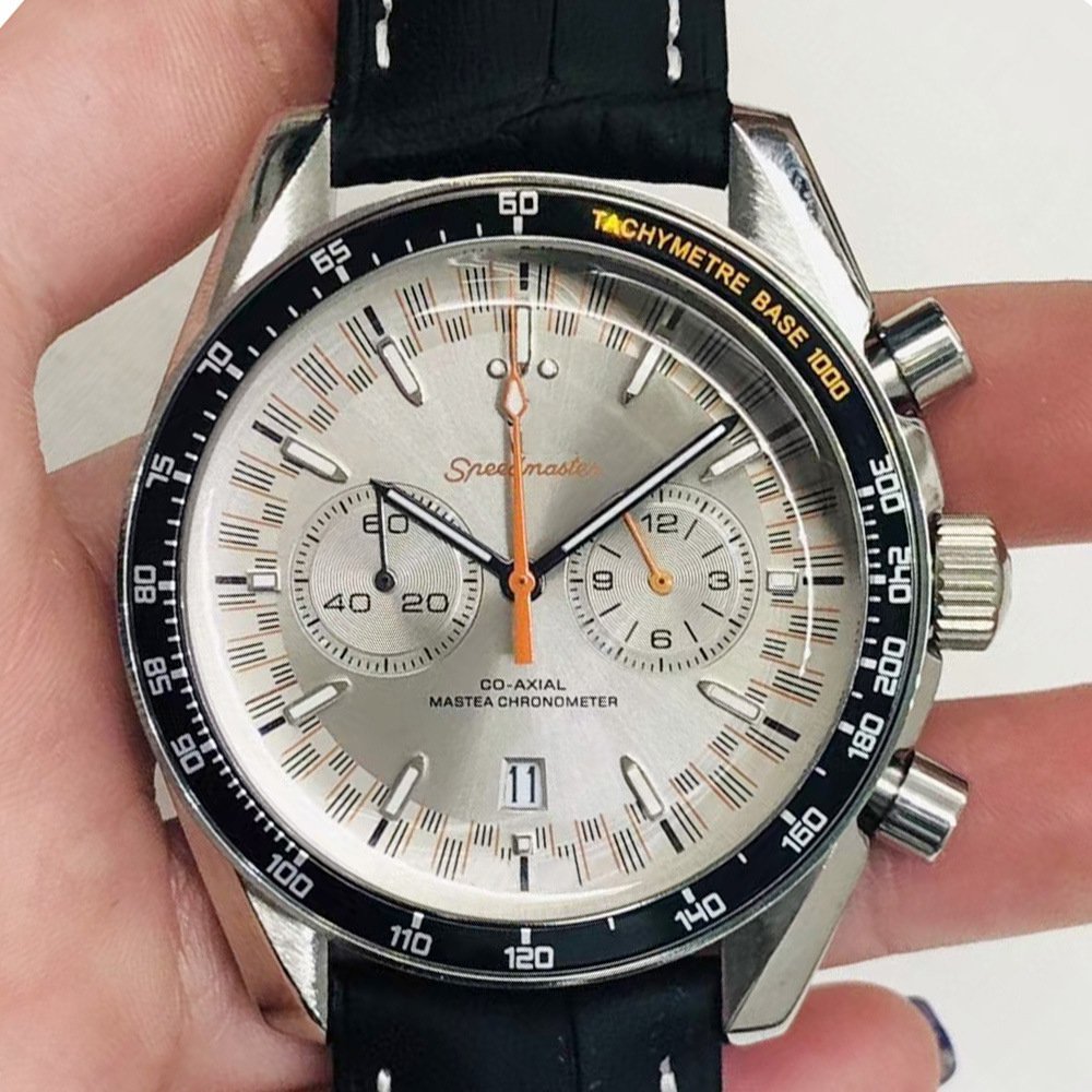 Gray Plaid Black Leather_Quartz Watch Oujia Super Five-Pin Gray Grid Steel Belt Quartz Watches Watch