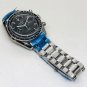 Egg-Eye Steel Tape_Quartz Watch Speedmaster 6-Pin Egg Eye Black Steel Band Quartz Watch Cl032 Mechan