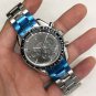 Egg-Eye Steel Tape_Quartz Watch Speedmaster Six-Pin Egg Eye Grey Steel Band Quartz Watch Cl033 Mecha