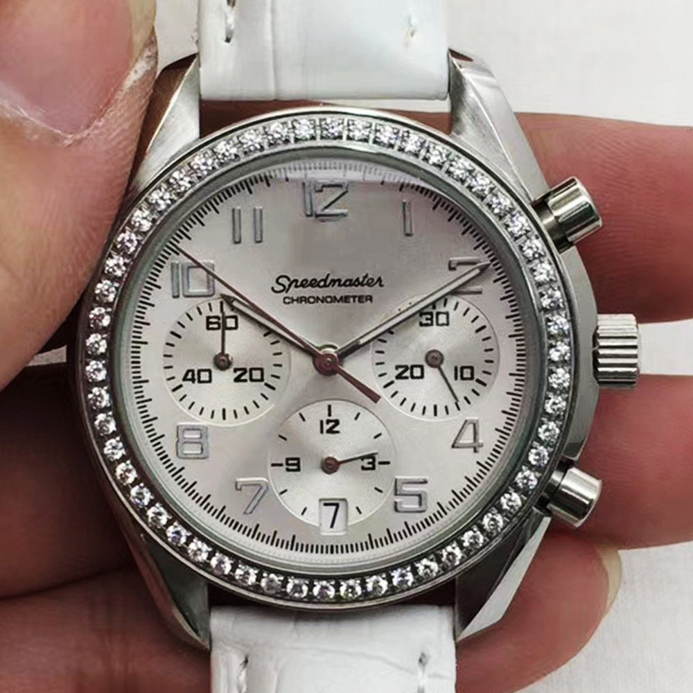 Women's White Six Needles_Automatic Mechanical Watch European Women's Super Six-Pin White Automatic 