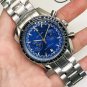 Blue Star_Mechanical Watch Oujia Super Five-Pin Blue And Black Steel Belt Automatic Mechanical Watch