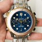 Sailboat Quartz_Quartz Watch Oujia Sailing Boat Five-Pin Rose Gold Blue Surface Steel Belt Quartz Au