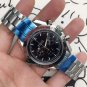 Black-Faced Steel Tape_Quartz Watch Eurosea Six-Pin Black Steel Band Luminous Quartz Watch Kl007 Qua
