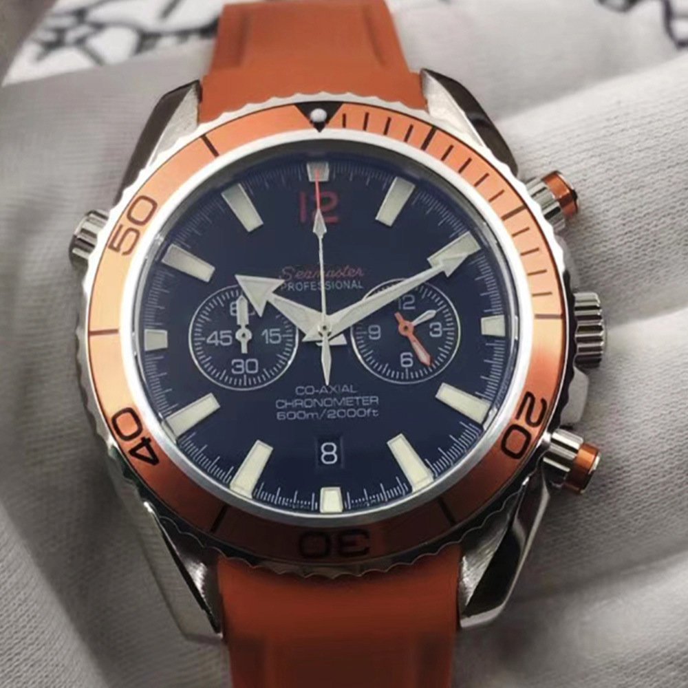 Orange Tape_Automatic Mechanical Watch Oujia Haima Five-Pin Digital Automatic Mechanical Watch