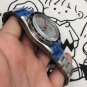 Gray Lattice Quartz Watch_Quartz Watch Speedmaster Five-Pin Gray Check Steel Band Quartz Watch Cw004