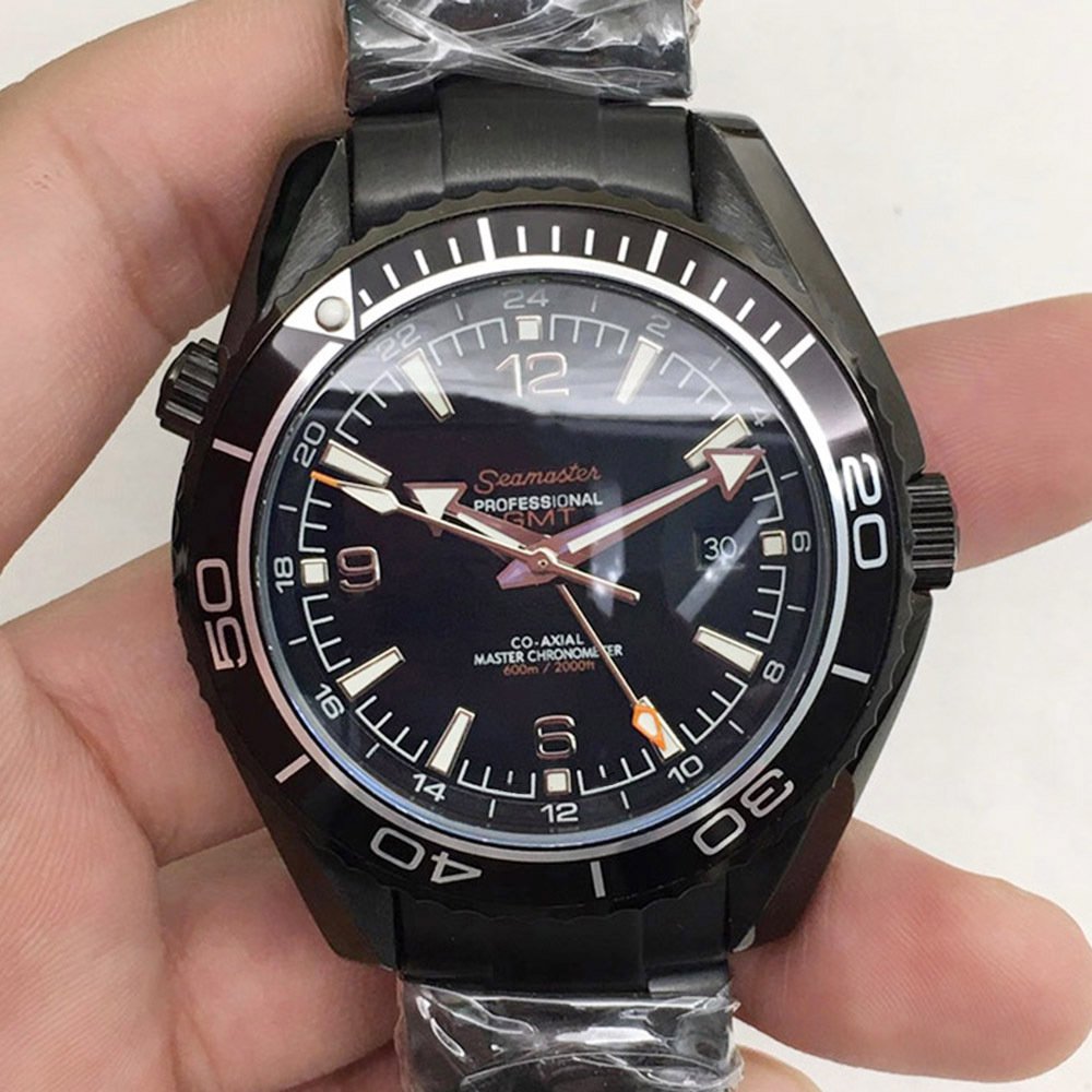 Electric Black Steel Strip_Automatic Mechanical Watch Oujia Haima Four-Needle Digital Automatic Mech