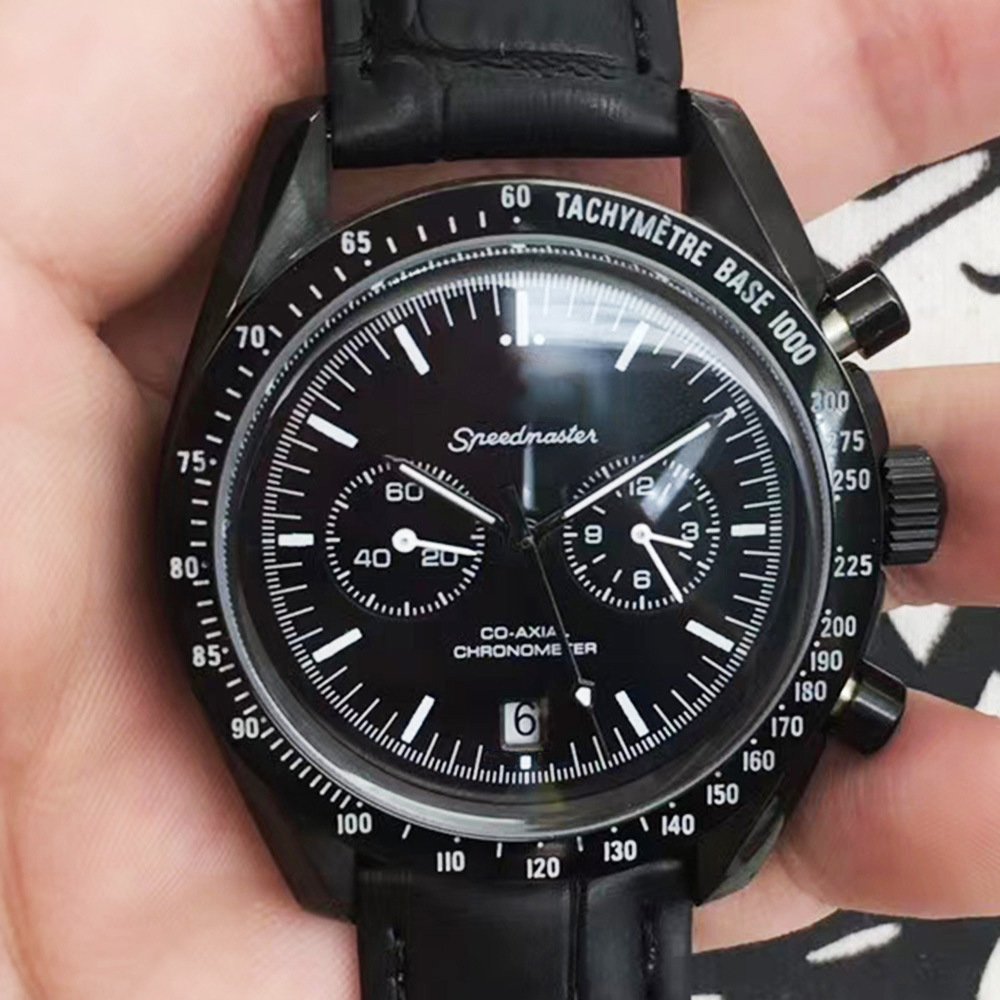 Super 7 Pin_Mechanical Watch Automaster Five-Pin Transparent Black Face Automatic Mechanical Watch C