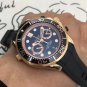 Sailboat Quartz_Quartz Watch European Sailing Five Needle Rose Gold Black Tape Quartz Watch Fc003 Ma