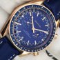 Maigue Blue Leather Machinery_Mechanical Watch Oujia Super Five-Pin Rose Blue Leather Automatic Mach