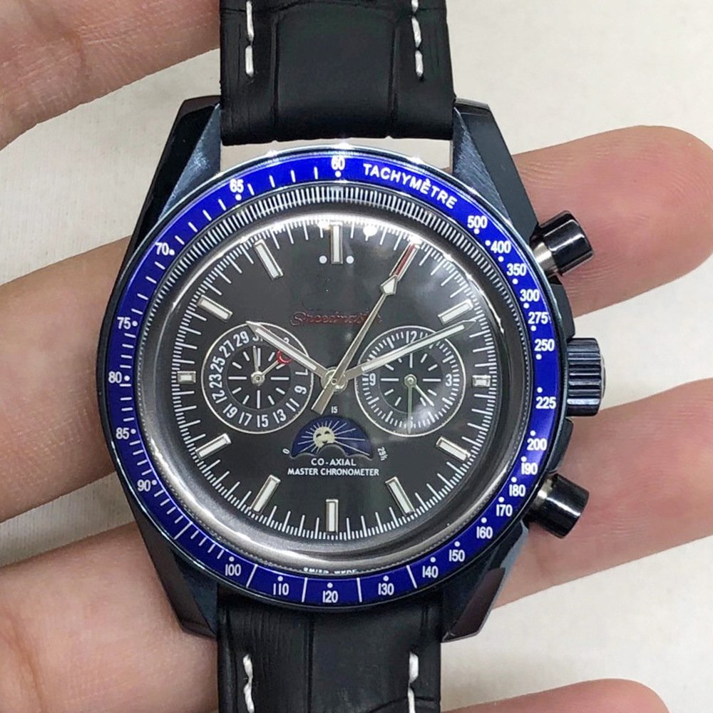 Black Face Hoop_Mechanical Watch Oujia Speedmaster Five Needle Star Electric Basket Automatic Mechan