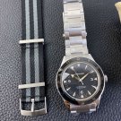 Black Steel Belt Plus Cloth Belt_Mechanical Watch Ghost Black Beadless Full Automatic Mechanical Wat