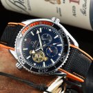 12_Automatic Mechanical Watch 3-Pin Flywheel Seahorse Automatic Mechanical Watch Steel Band