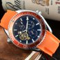 17_Automatic Mechanical Watch 3-Pin Flywheel Seahorse Automatic Mechanical Watch Steel Band
