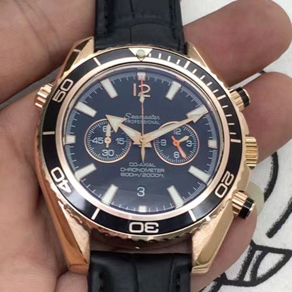 Rose Black Belt_Quartz Watch Seahorse Five-Pin Rose Black Belt Japanese Movement Quartz Watch Hw012