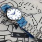 White Steel_Automatic Mechanical Watch Hippocampus Three-Needle White Steel Automatic Mechanical Wat